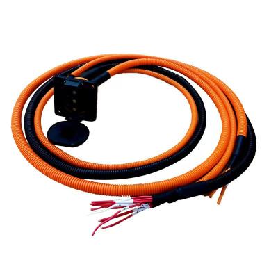 High voltage wiring harness for AC charging socket