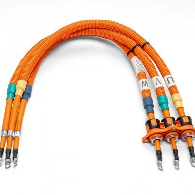 New energy vehicle three-phase power harness